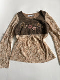 Colour eighteen floral top(32 inch)