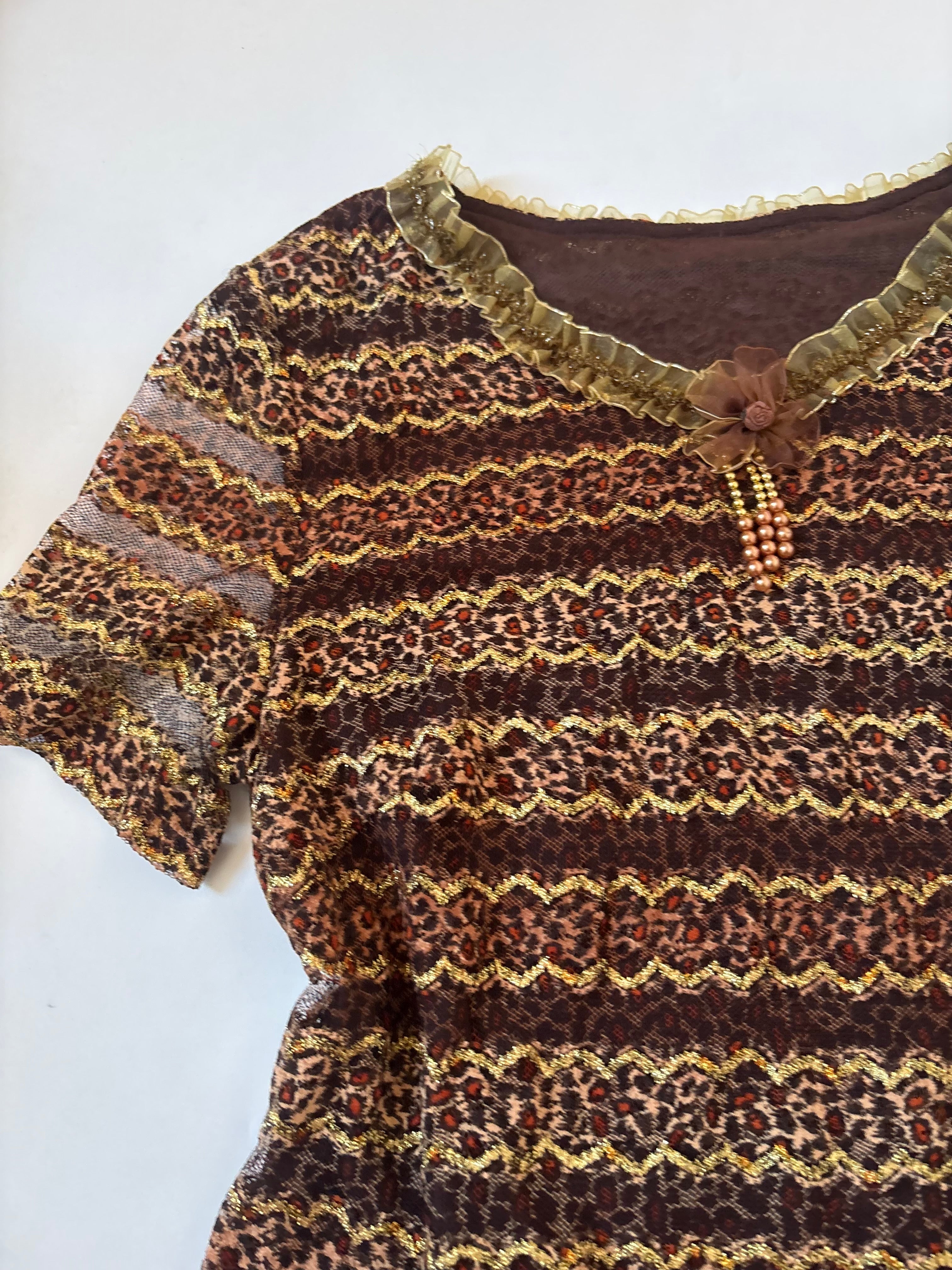 Stripped net styled top(36-40 inch)