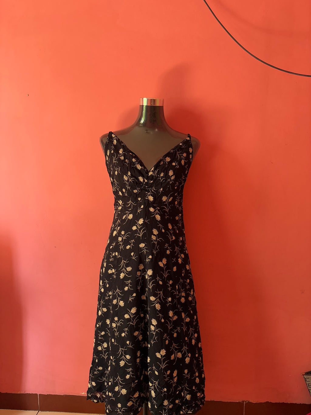 Black floral dress(40inch)