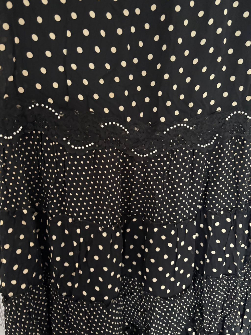 polka dot ruffle skirt (30-34inch)