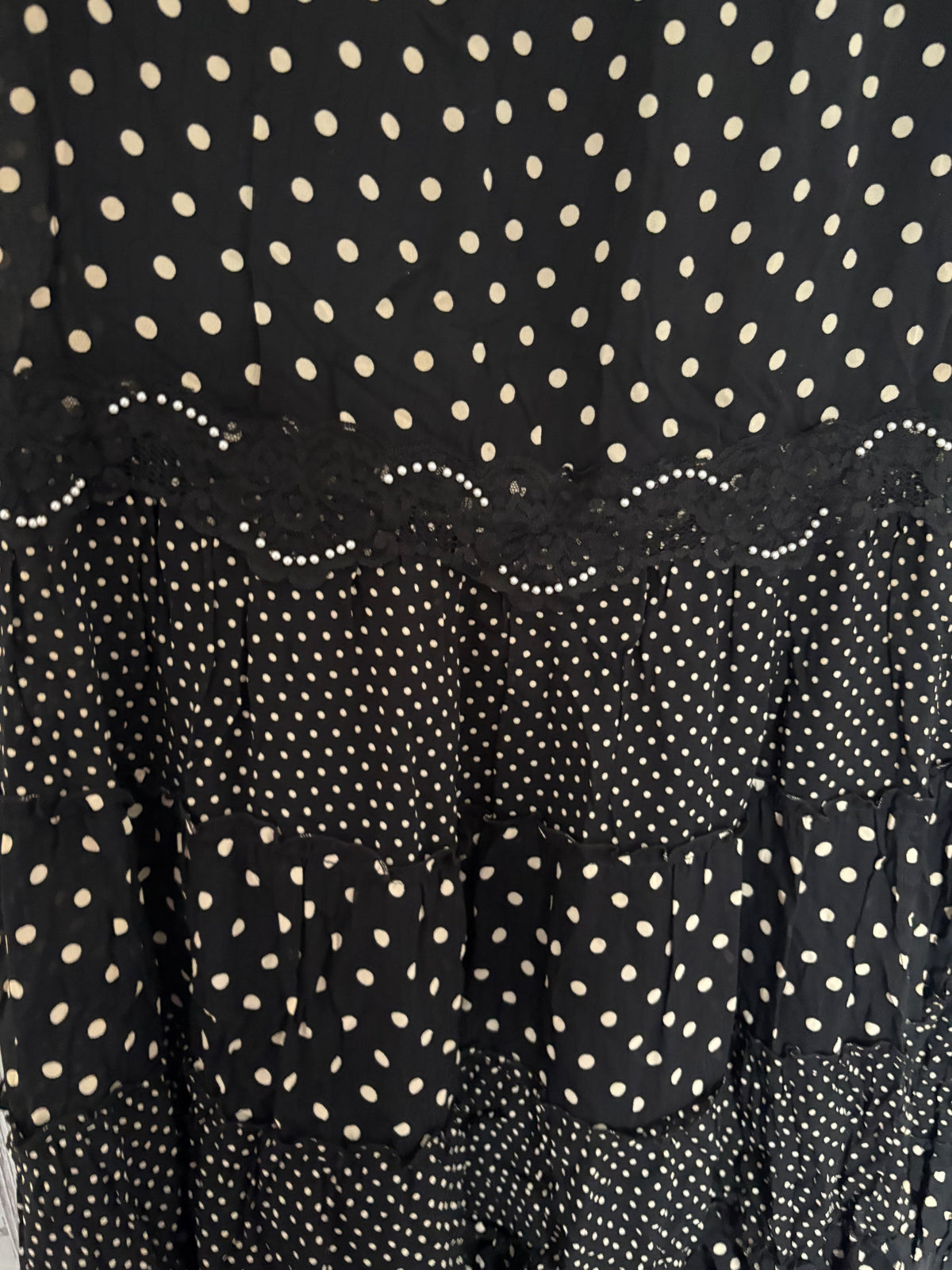 polka dot ruffle skirt (30-34inch)