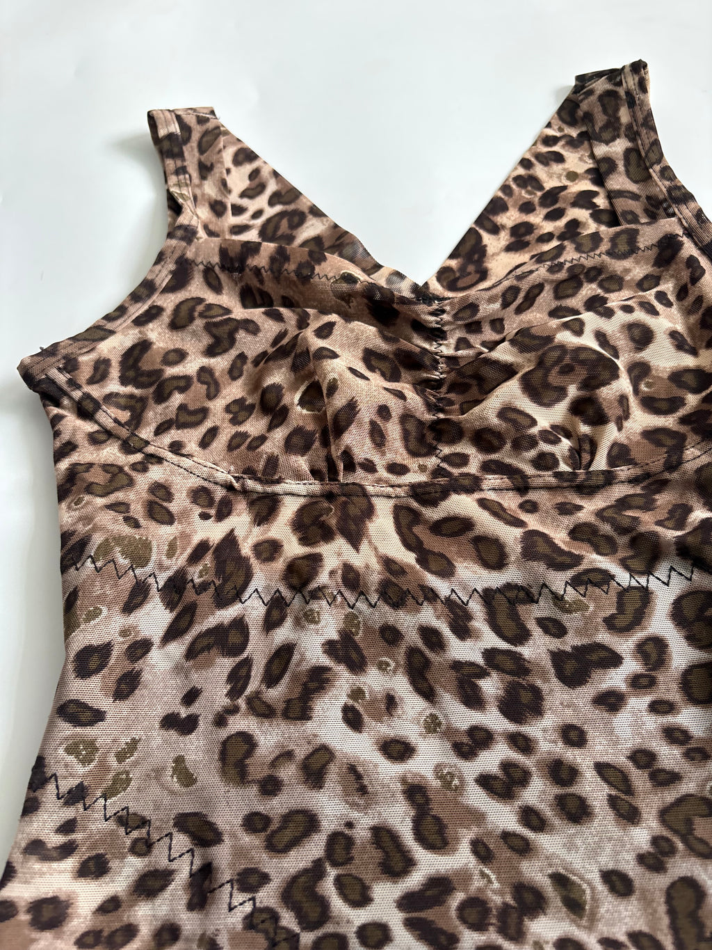 leopard v neck top (34inch)