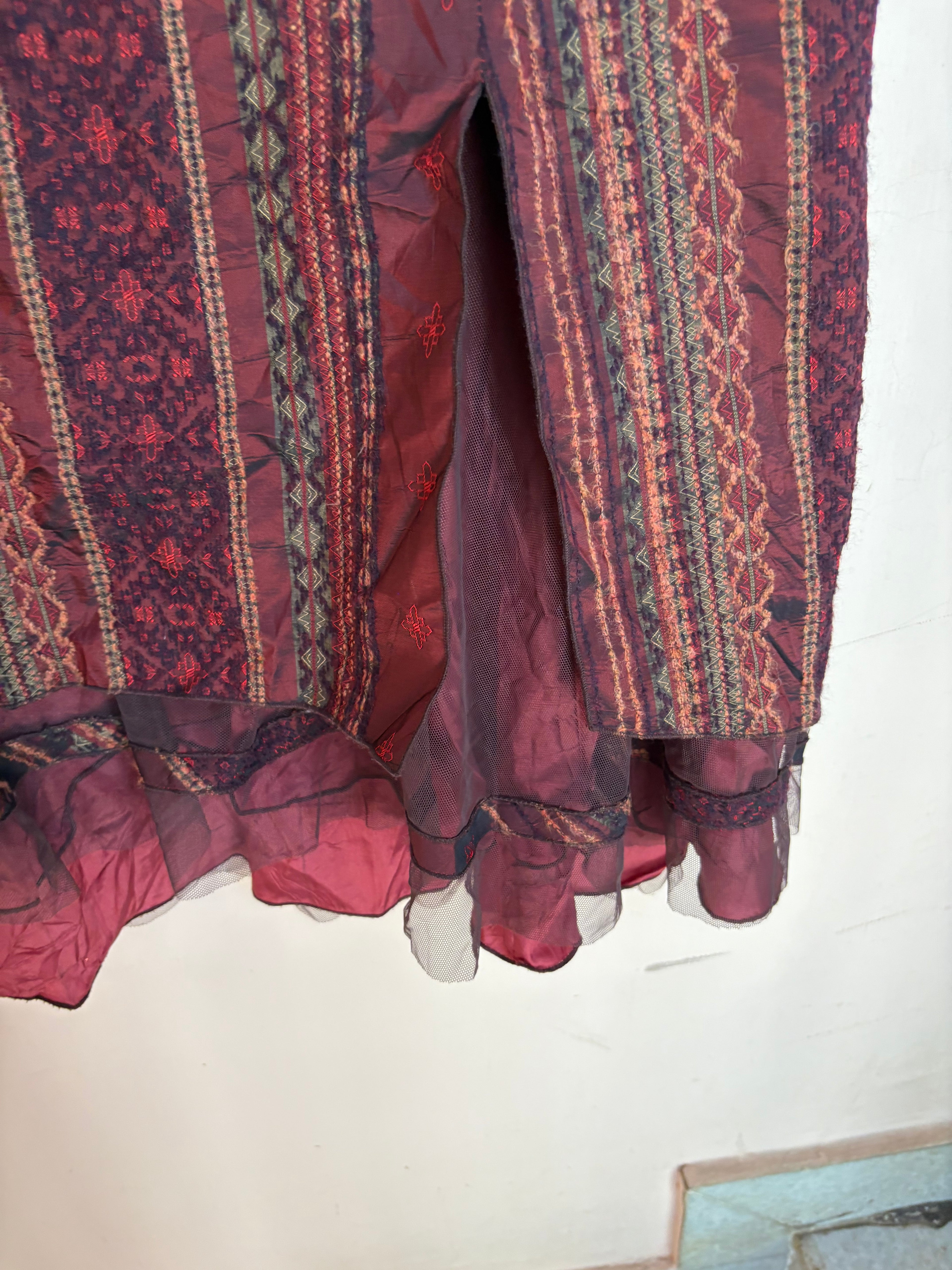 Rosie’s R L.F.coll maroon net skirt(30 inch)