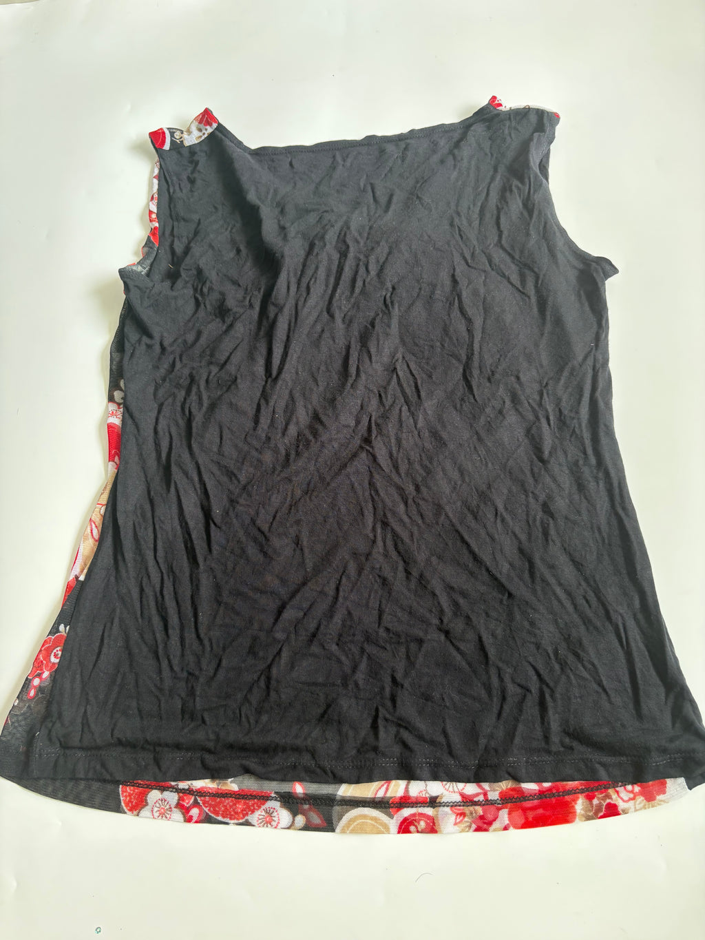 Floral colourful black top(38-42 inch)