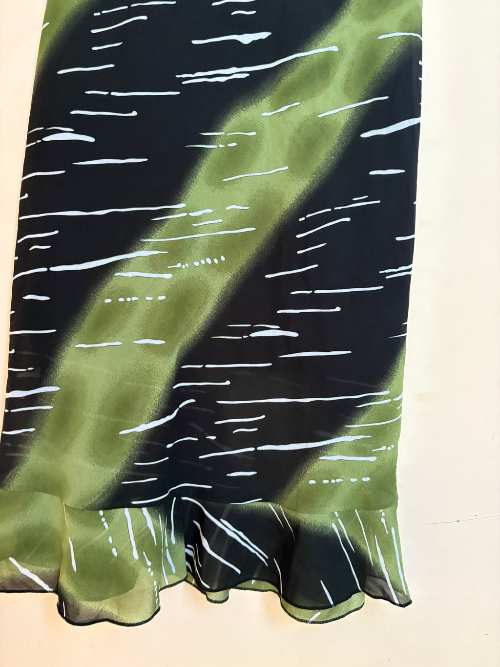 Green/black stripped skirt(34-48 inch)