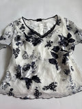 JF BY JAVID floral white top(40-44 inch)