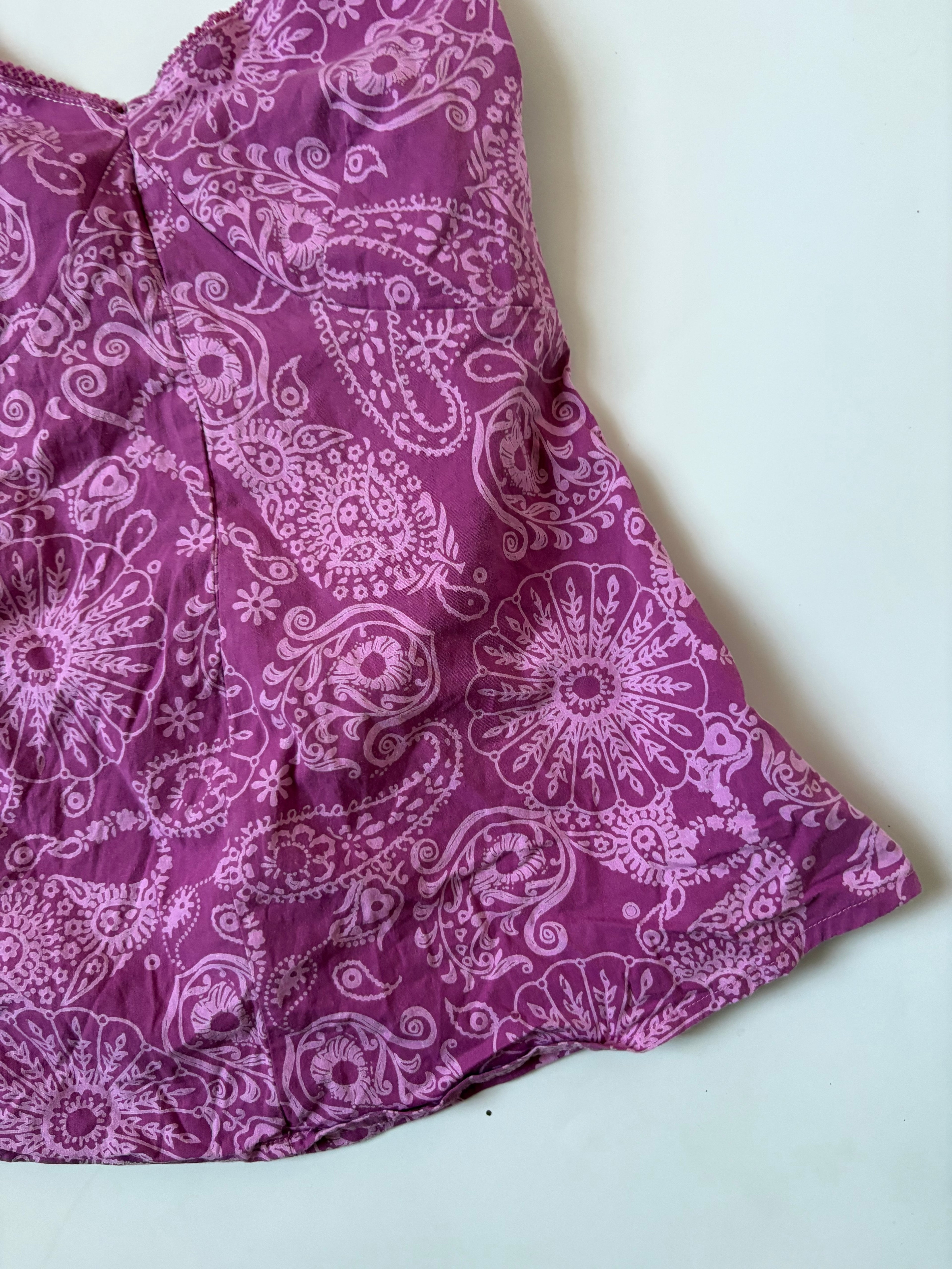 cotton purple halter neck ( 34inch)