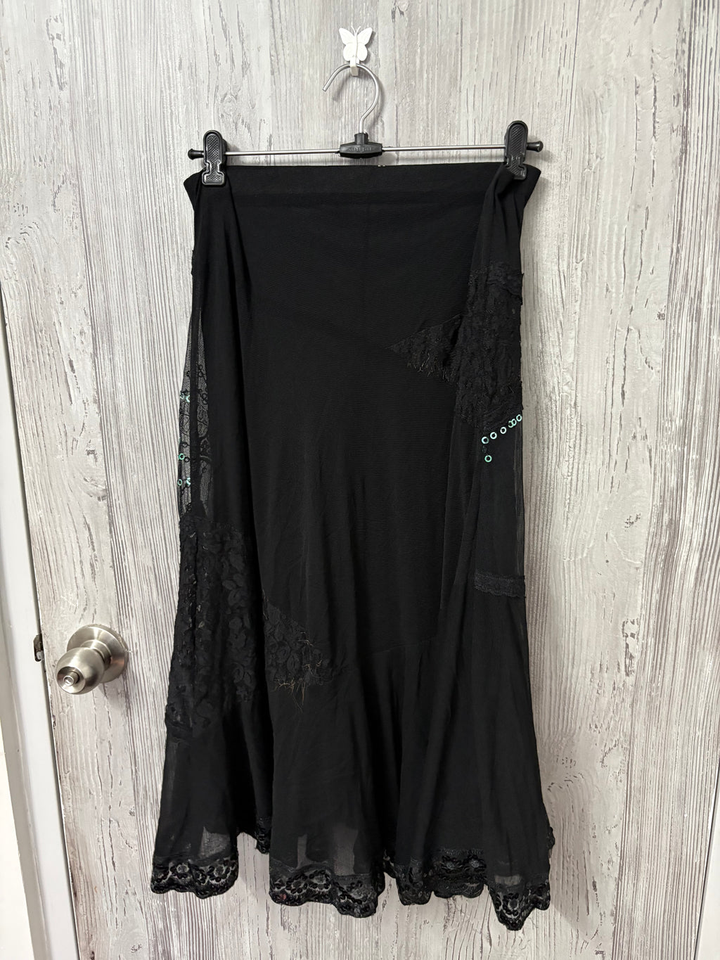 black sequin whimsy skirt (34-36inch)