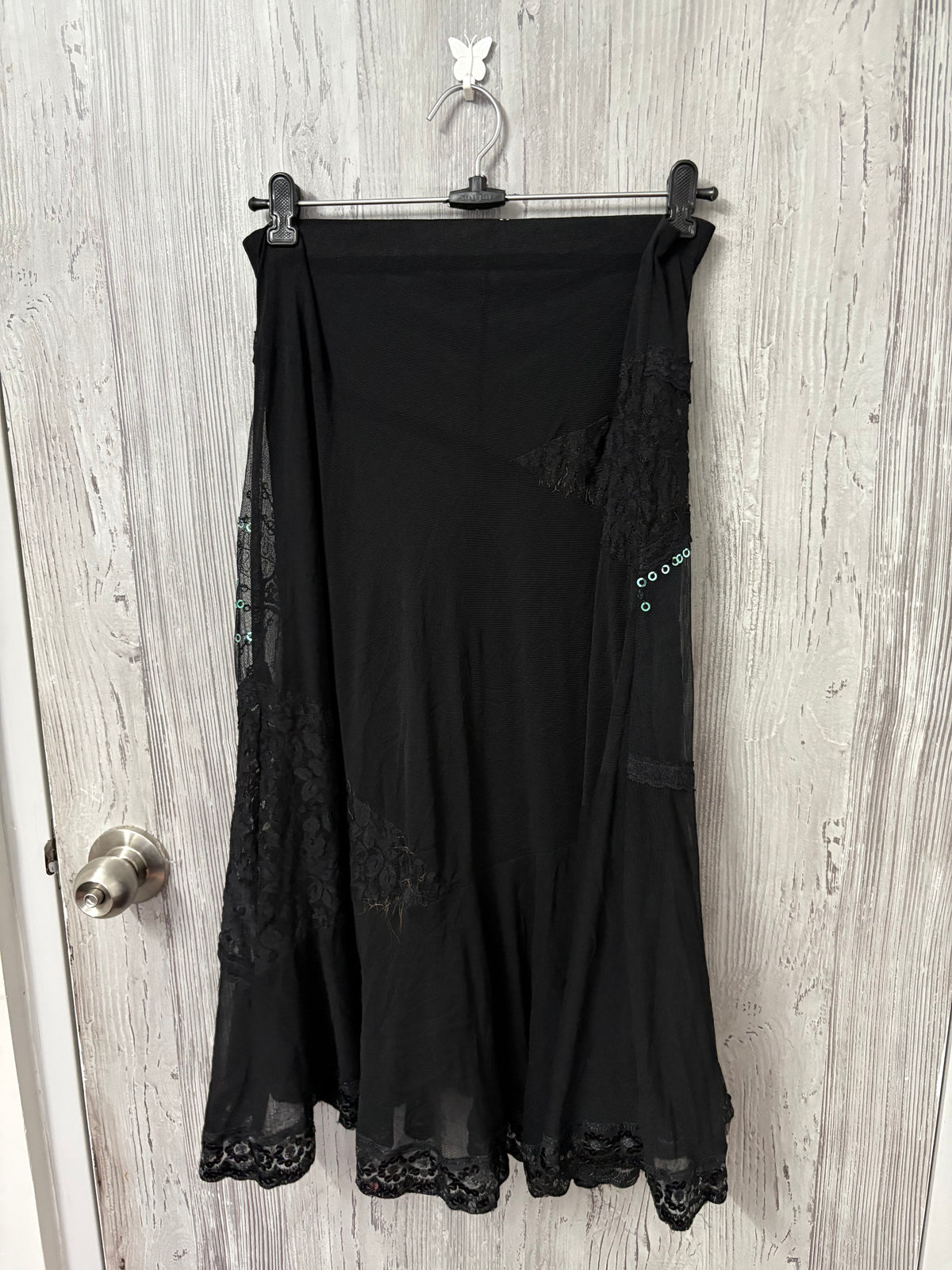 black sequin whimsy skirt (34-36inch)