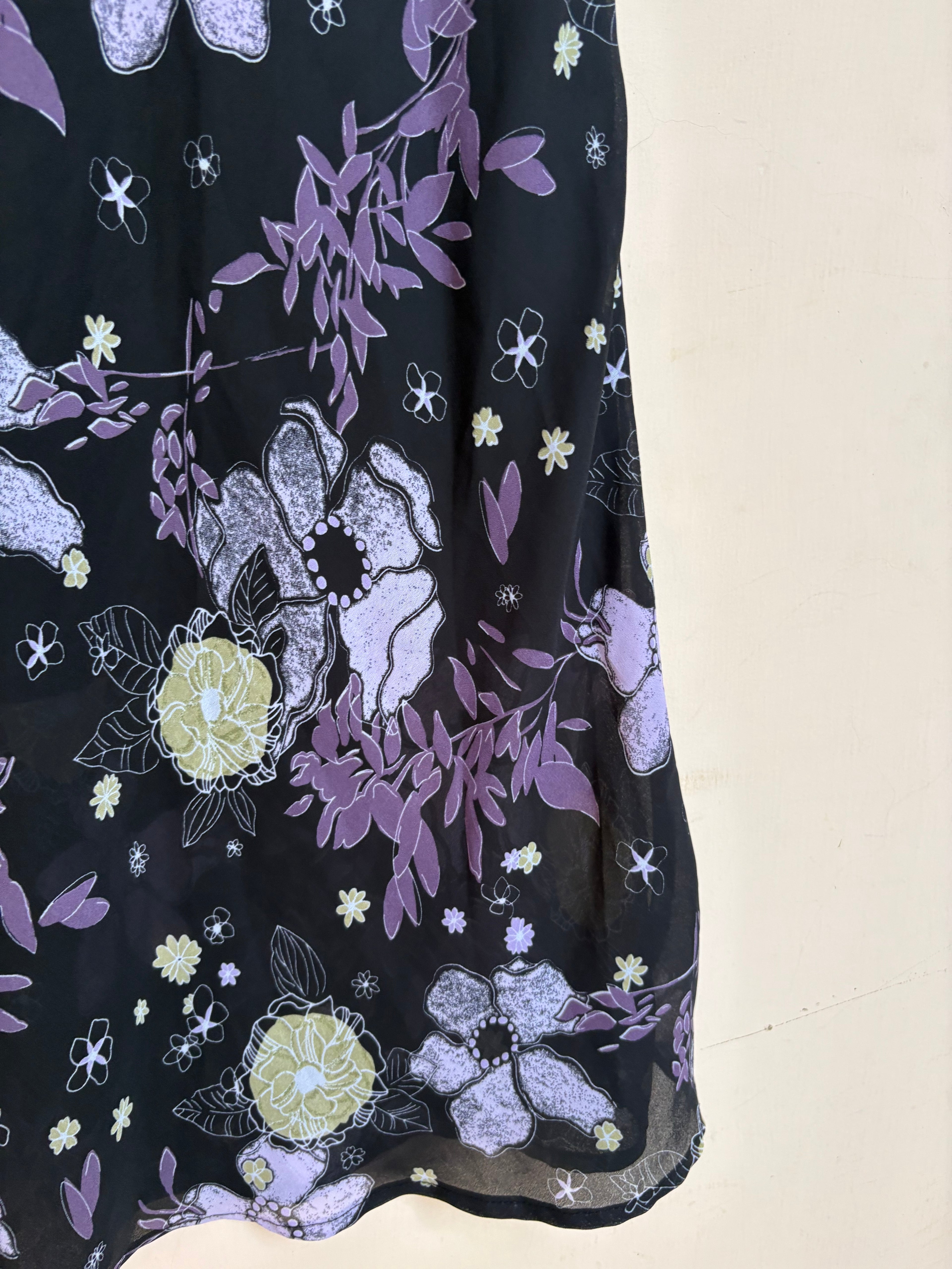 Black floral skirt(26-30 inch)