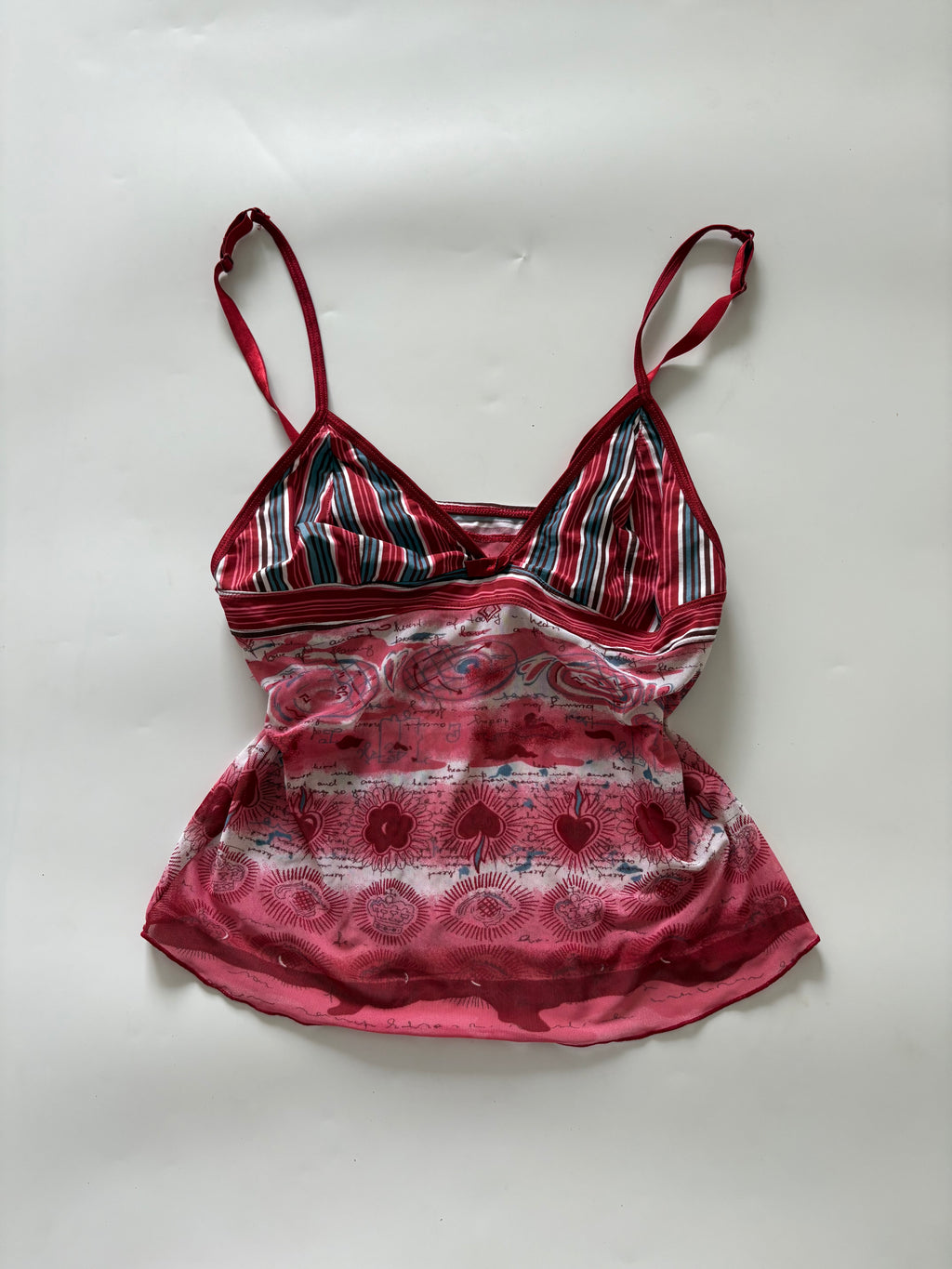 Red v neck cami top(26-30inch)