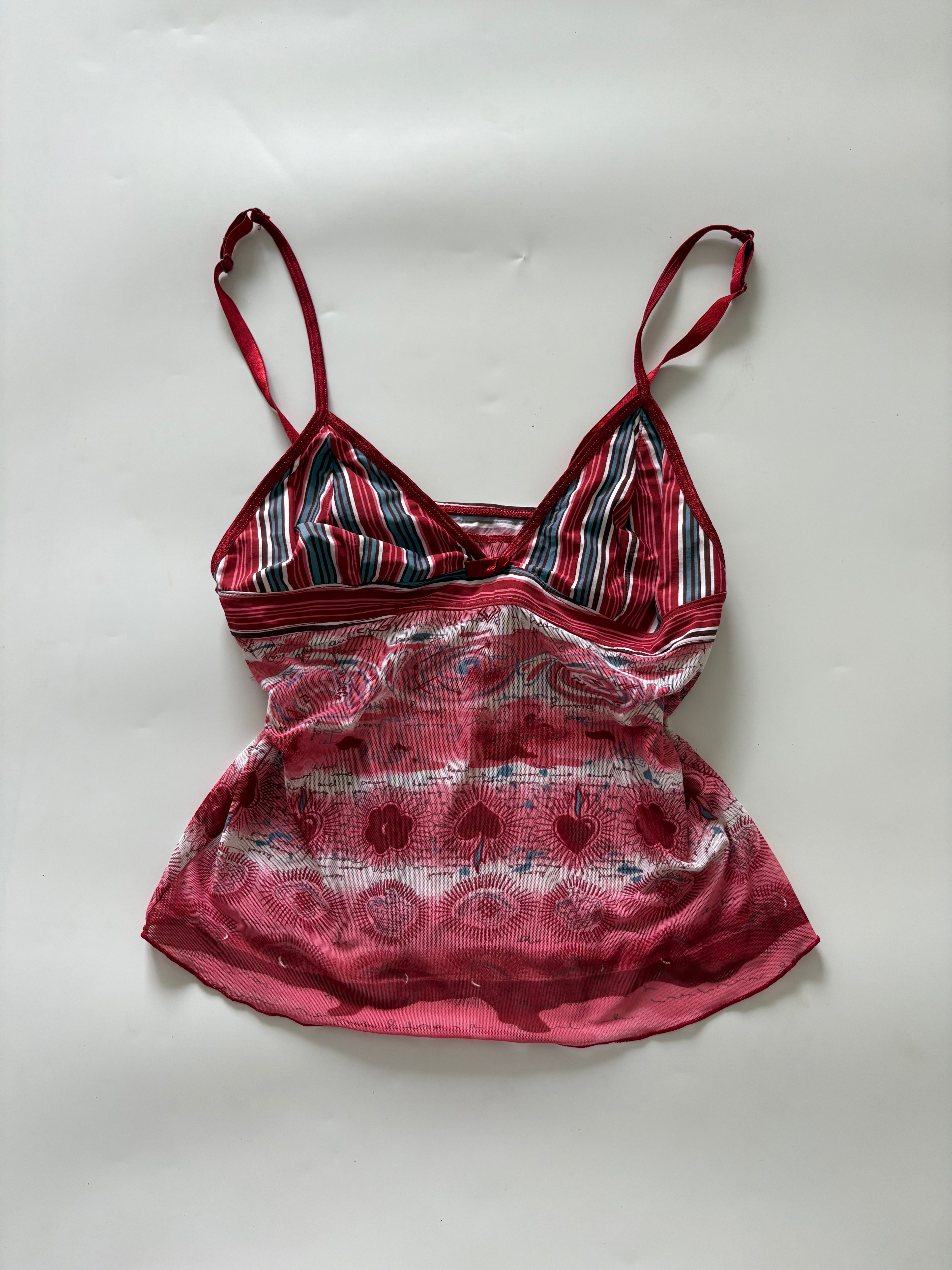 Red v neck cami top(26-30inch)