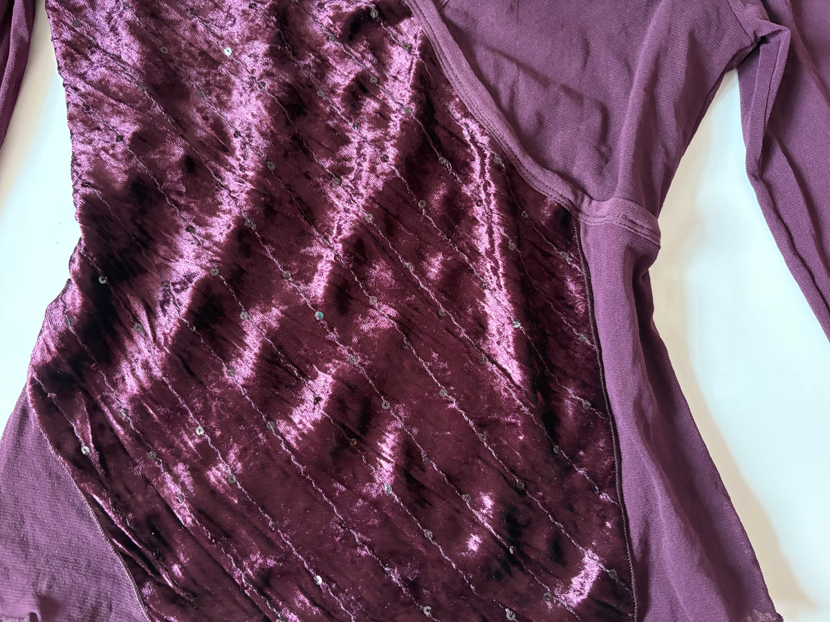 burton velvet purple top (38inch)