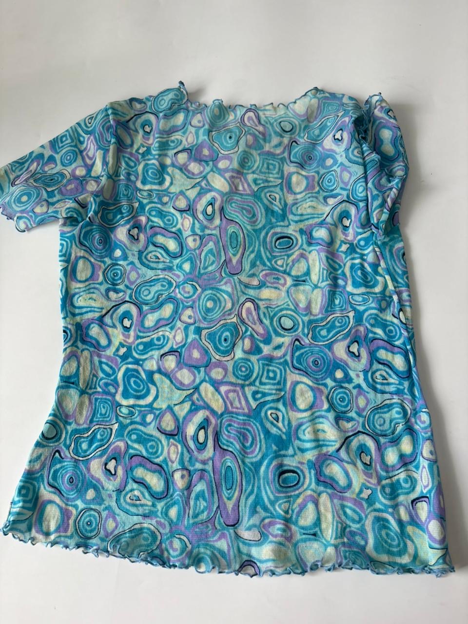 Blue designed top(32-36 inch)