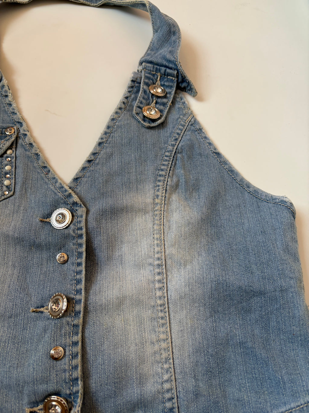 Beaded light blue vest(38 inch)