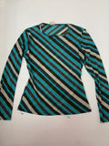 Stripped mixed colour top(34-38inch)