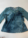 2Dimension cheetah blue top(38-42 inch)