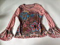 Beaded floral pink top(40-42 inch)