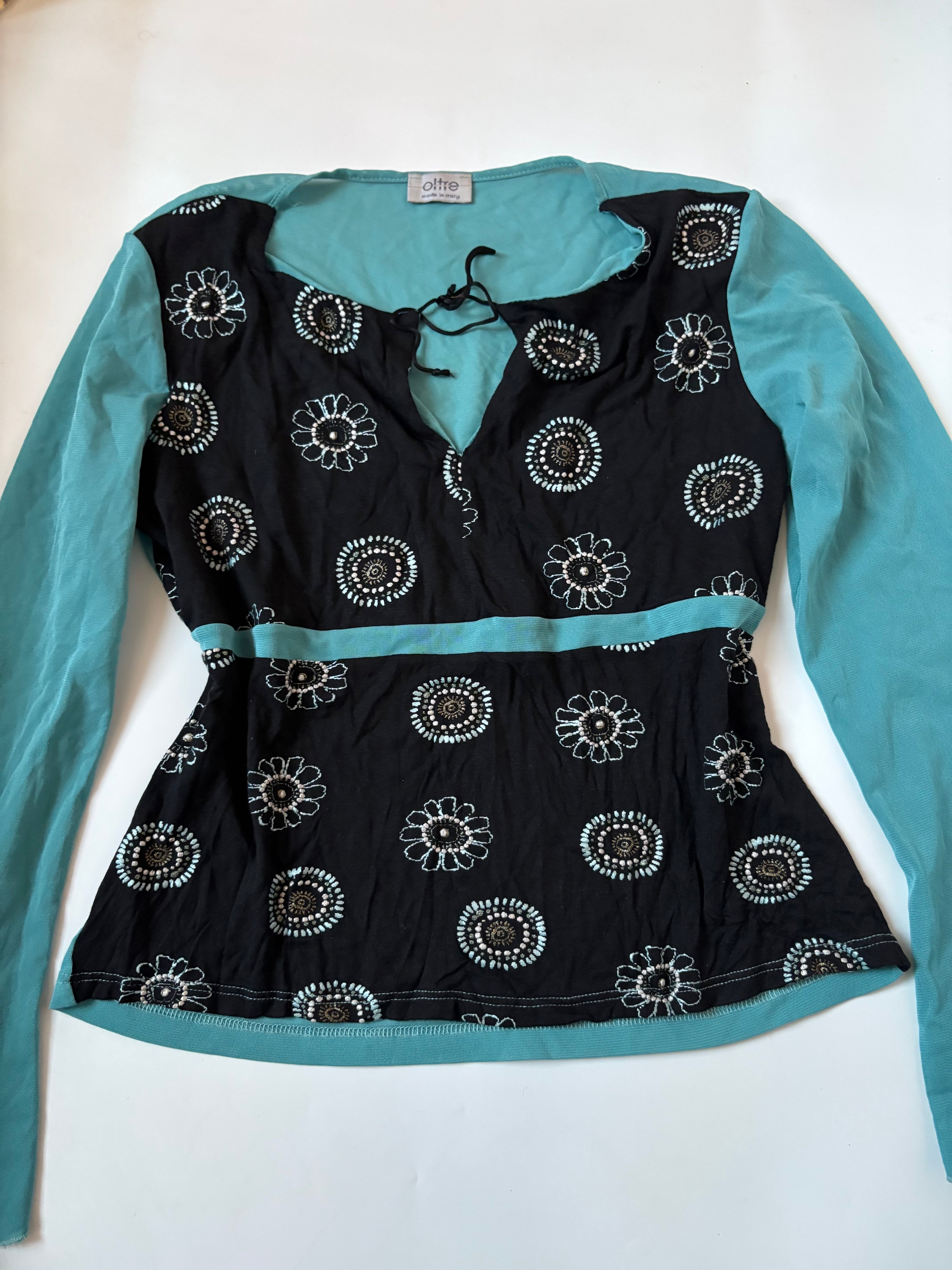 oltre blue mesh top ( 42-46inc)