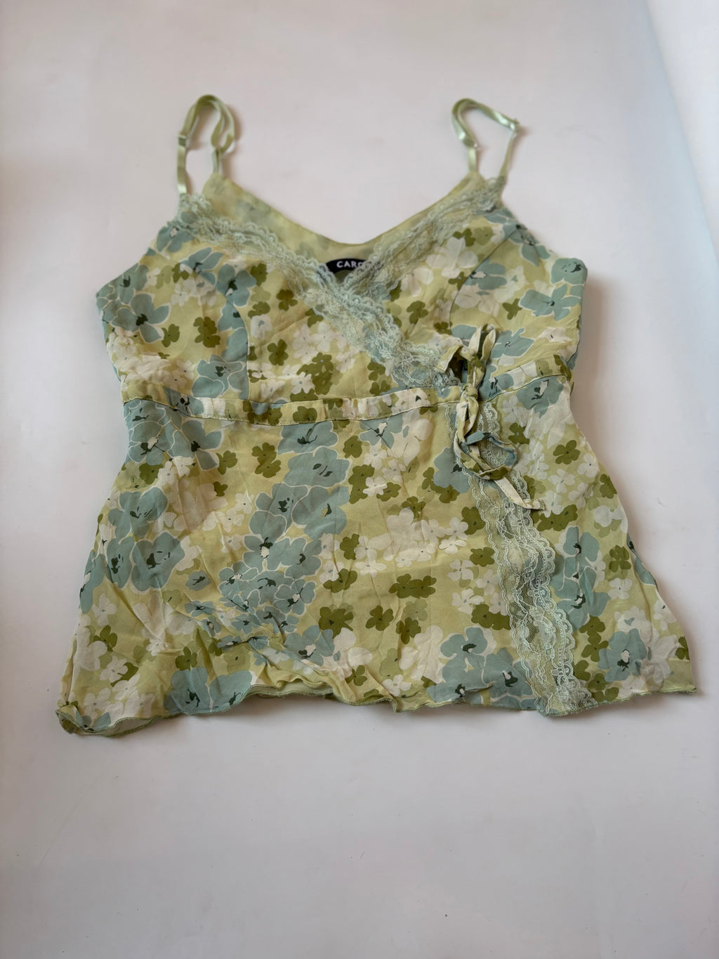 CAROLL floral green top(32-36 inch)