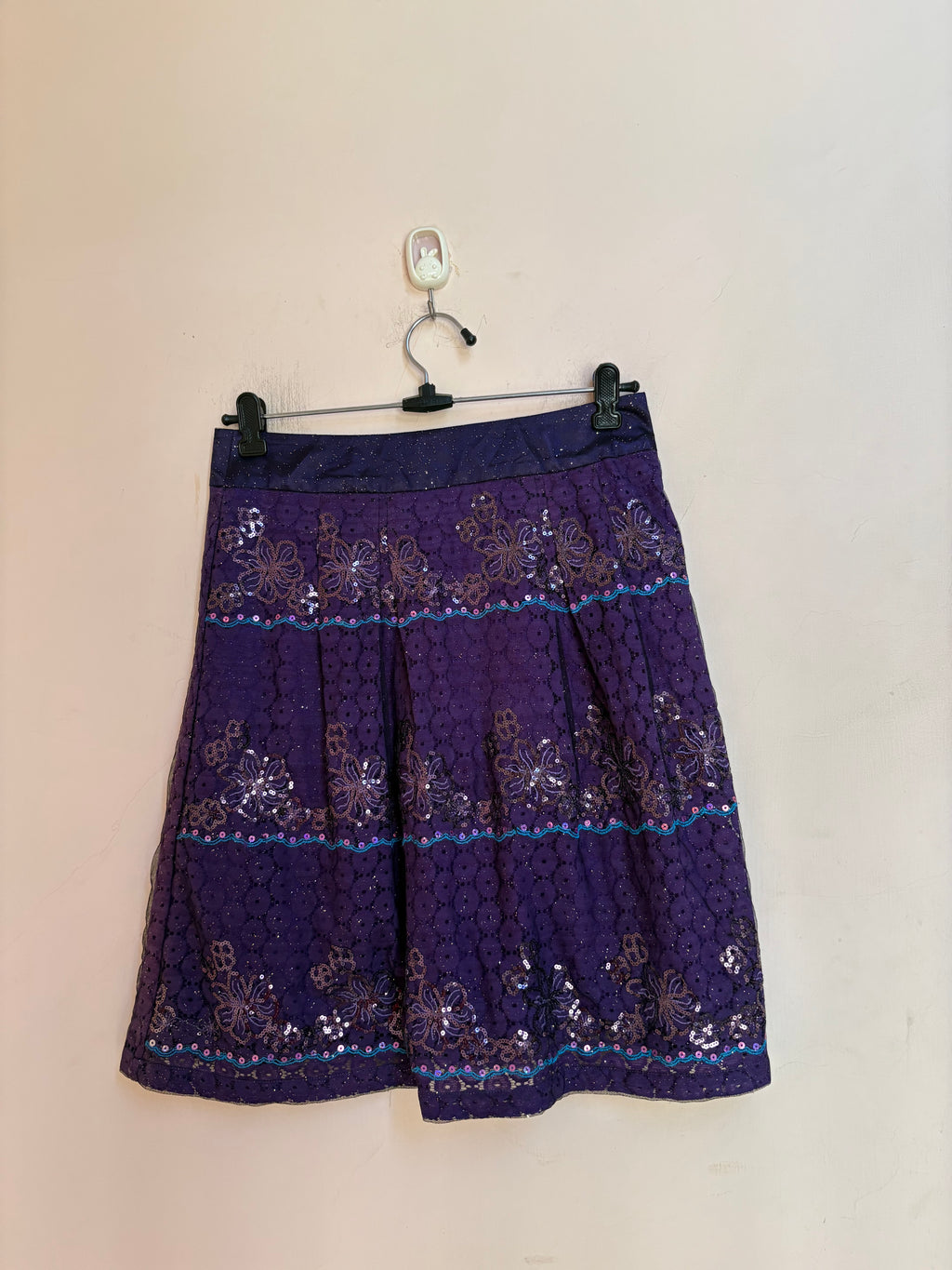 Kinkai beaded purple skirt(28 inch)