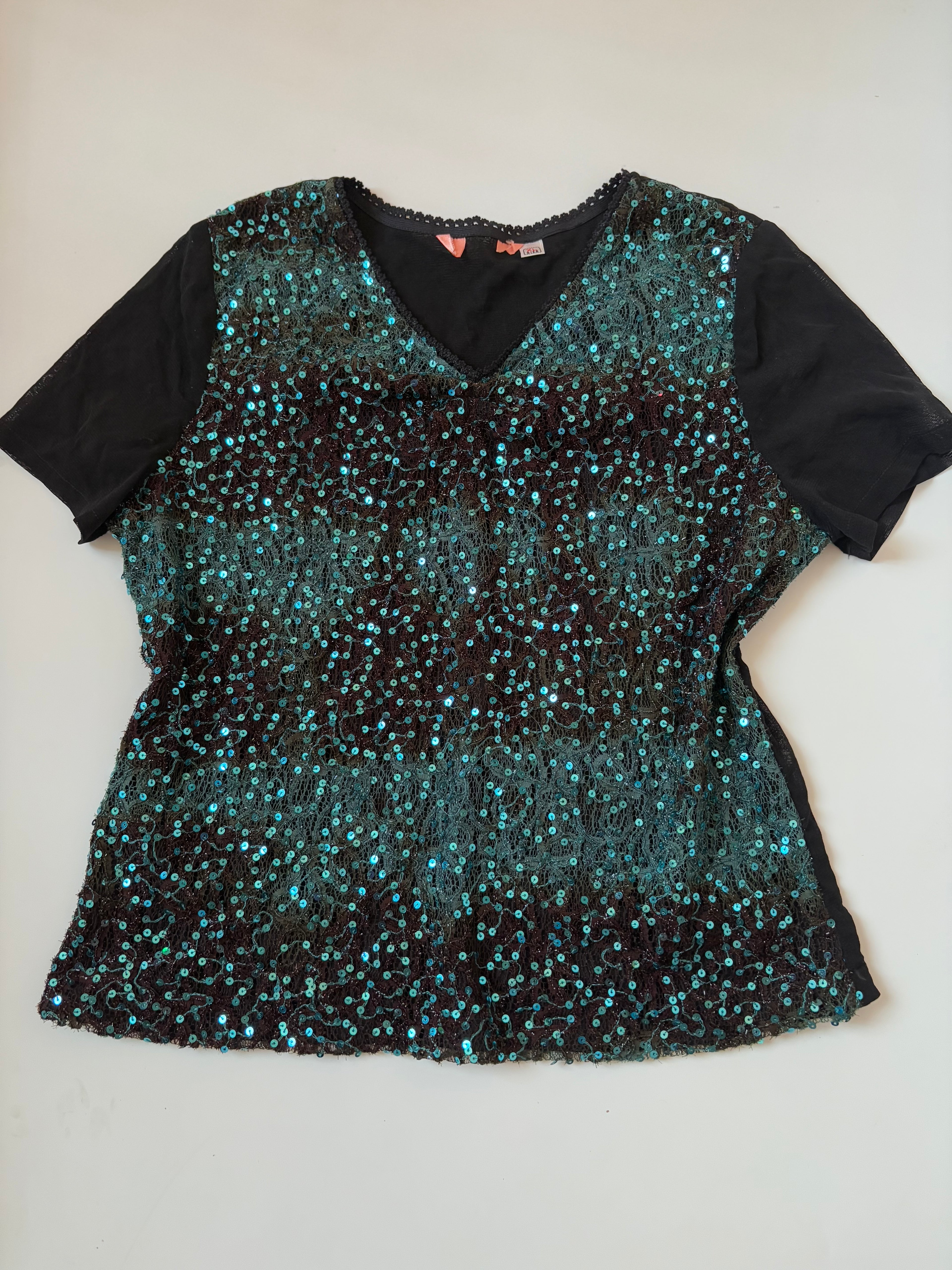 v neck sequin top (40-42inch)