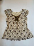 Shiny net styled brown florla top(34-36 inch)