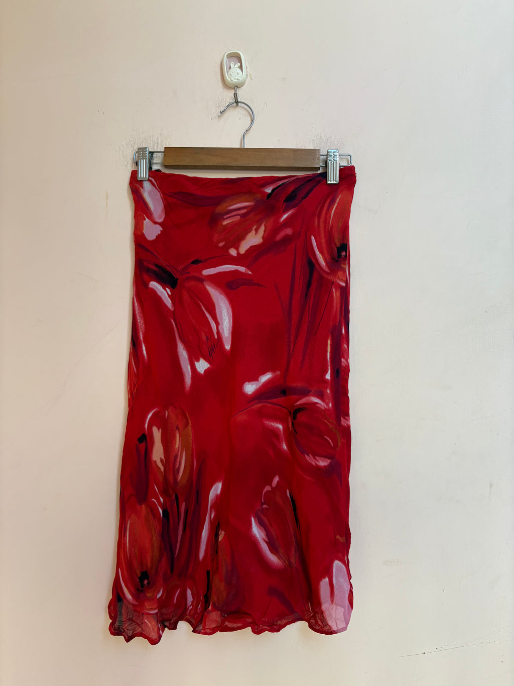 Red floral skirt(30 inch)