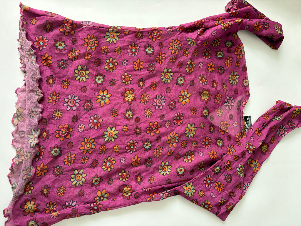 Hot pink floral top(38-40 inch)