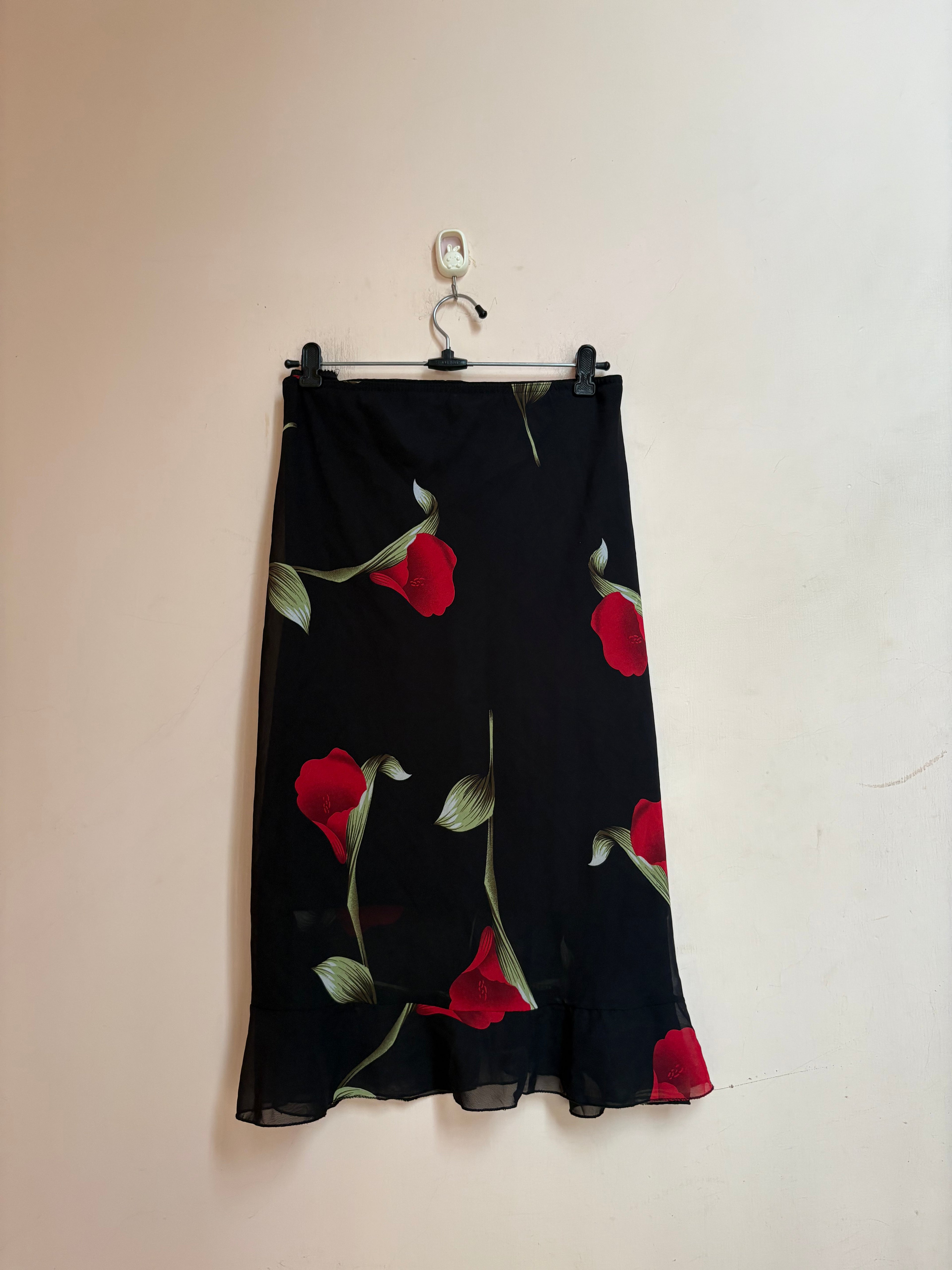 Floral black skirt(44-48 inch)