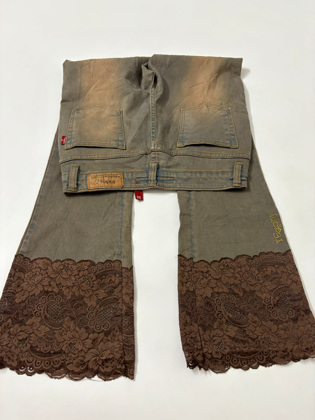 lace vintage flared jeans (28inch)