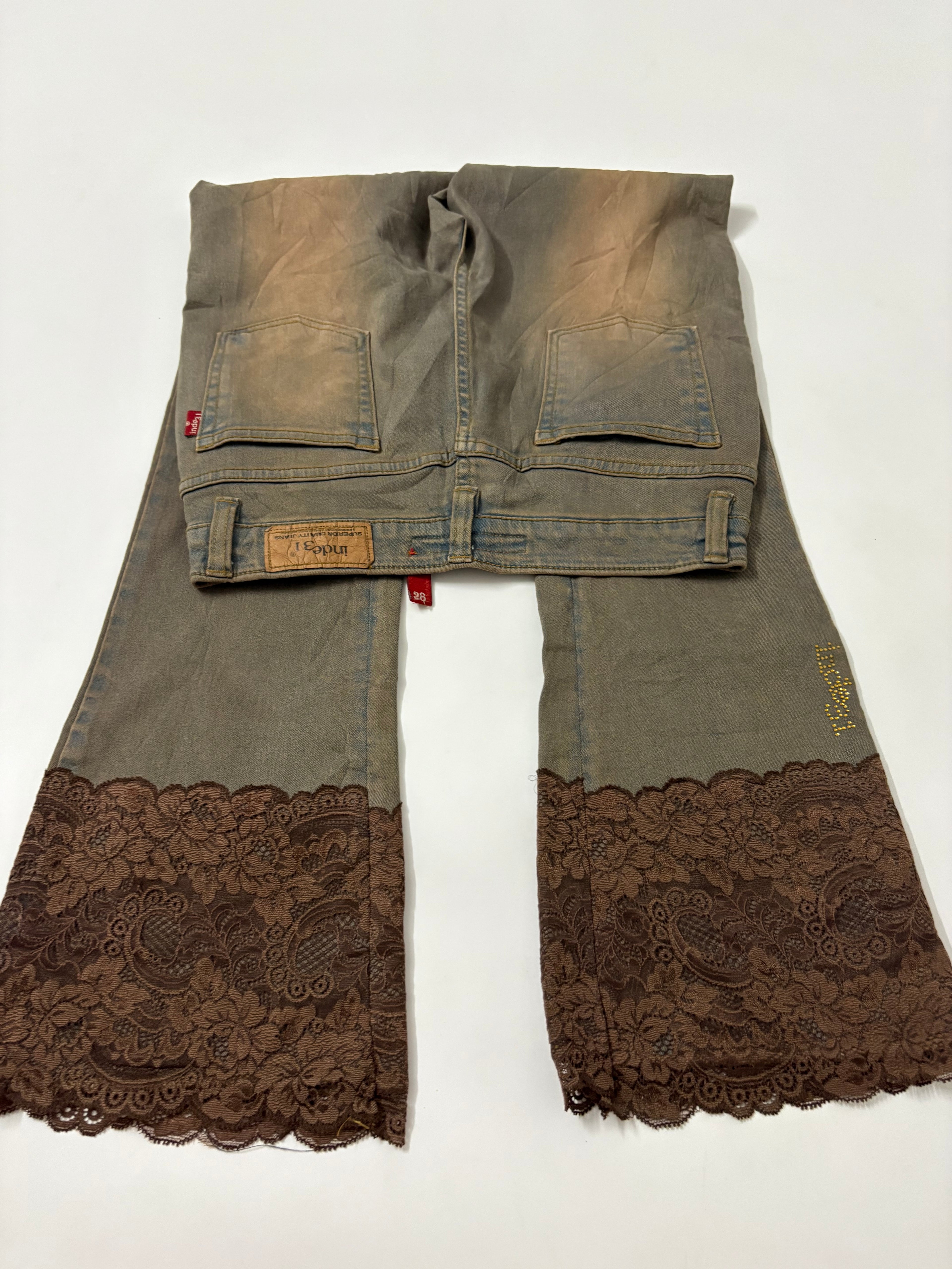 lace vintage flared jeans (28inch)