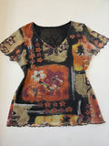 Floral mixed print top(38-42 inch)