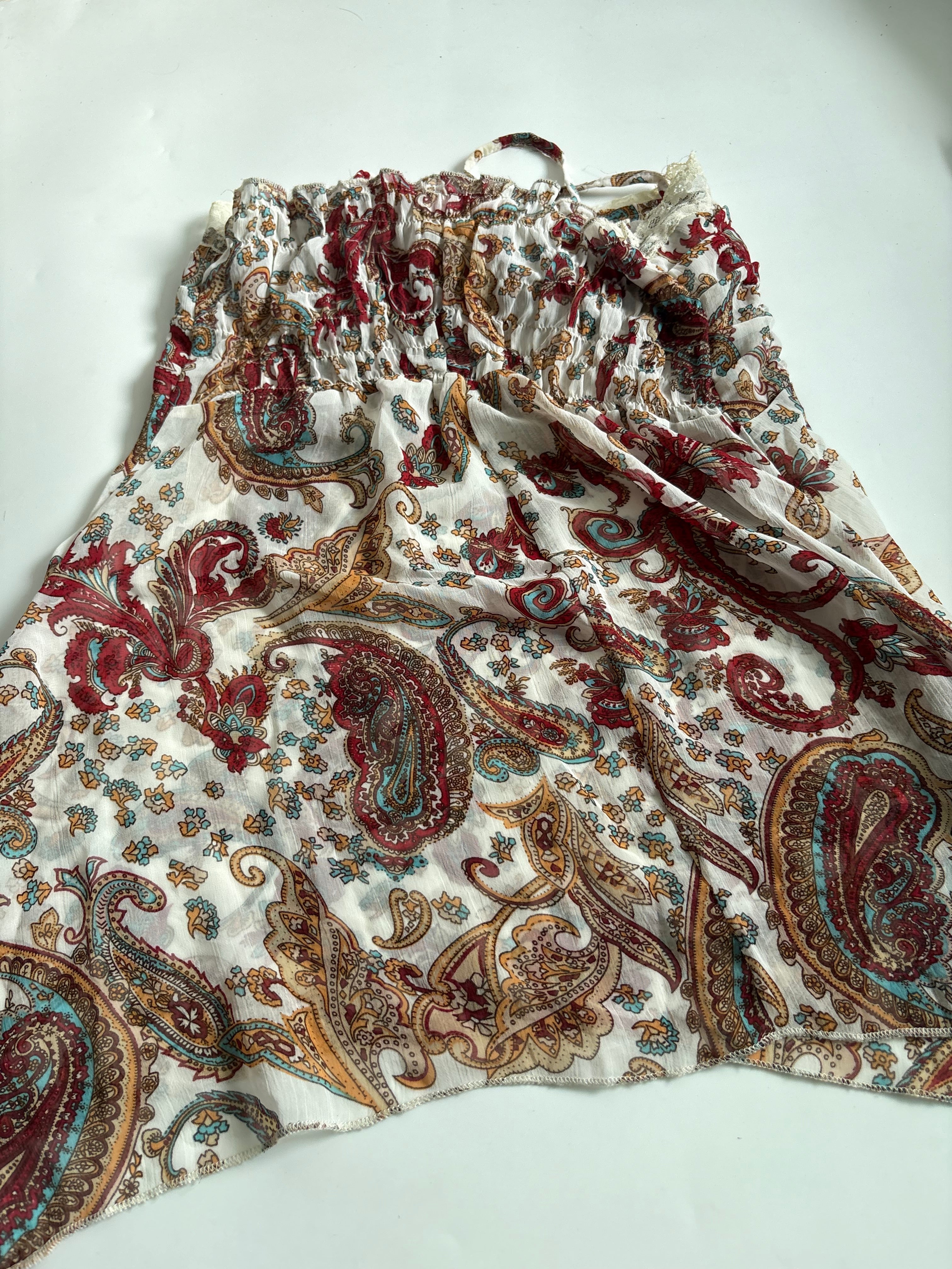 paisley printed cami top (34inch)