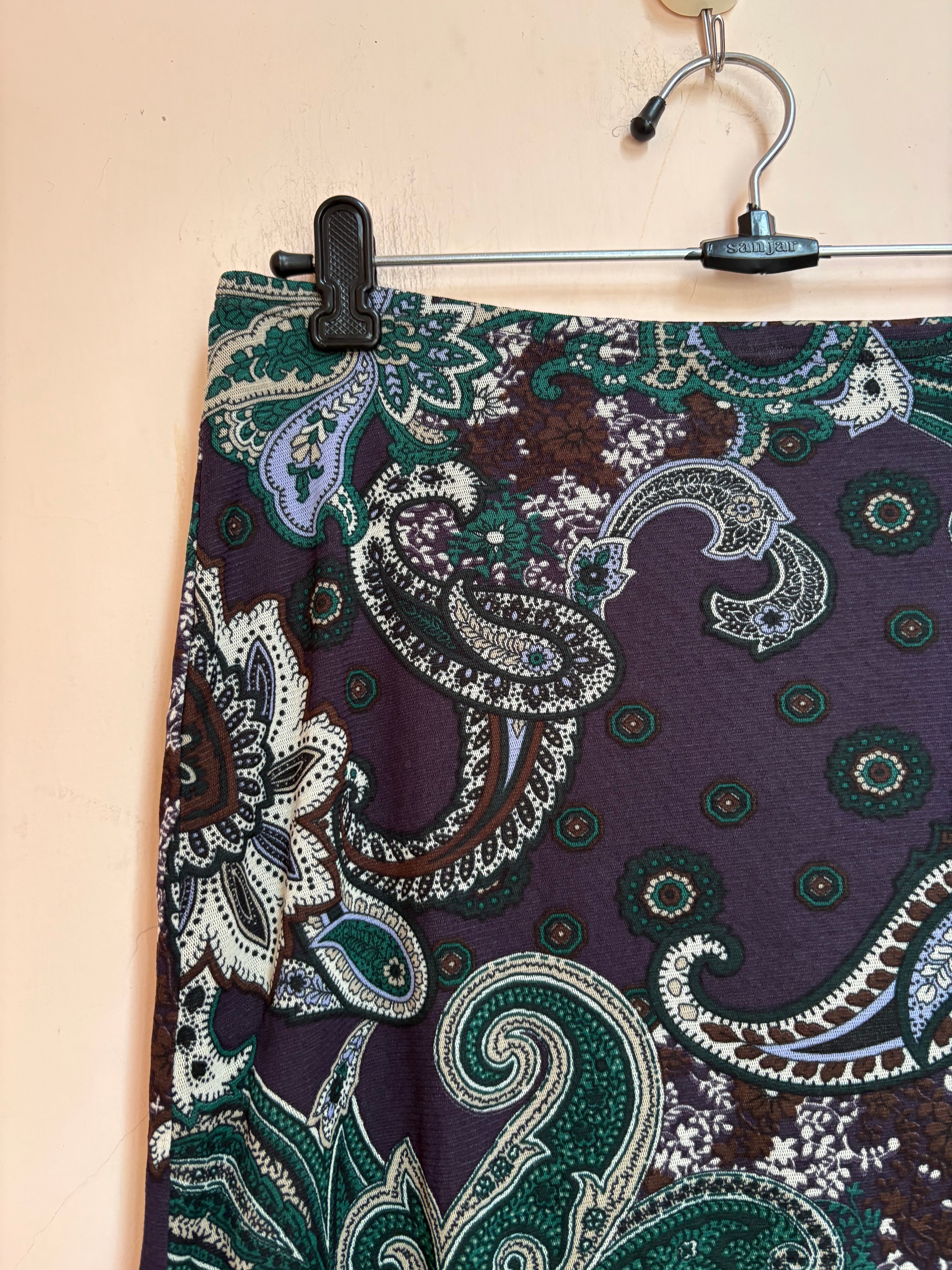 Violet floral skirt(32-36 inch)