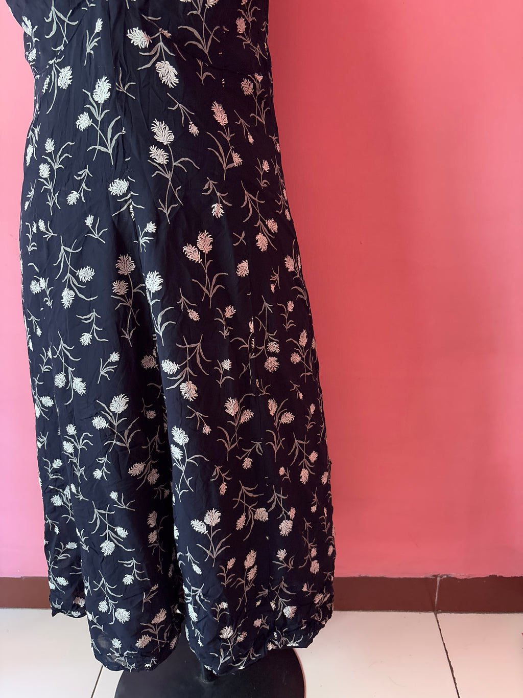Black floral dress(40inch)
