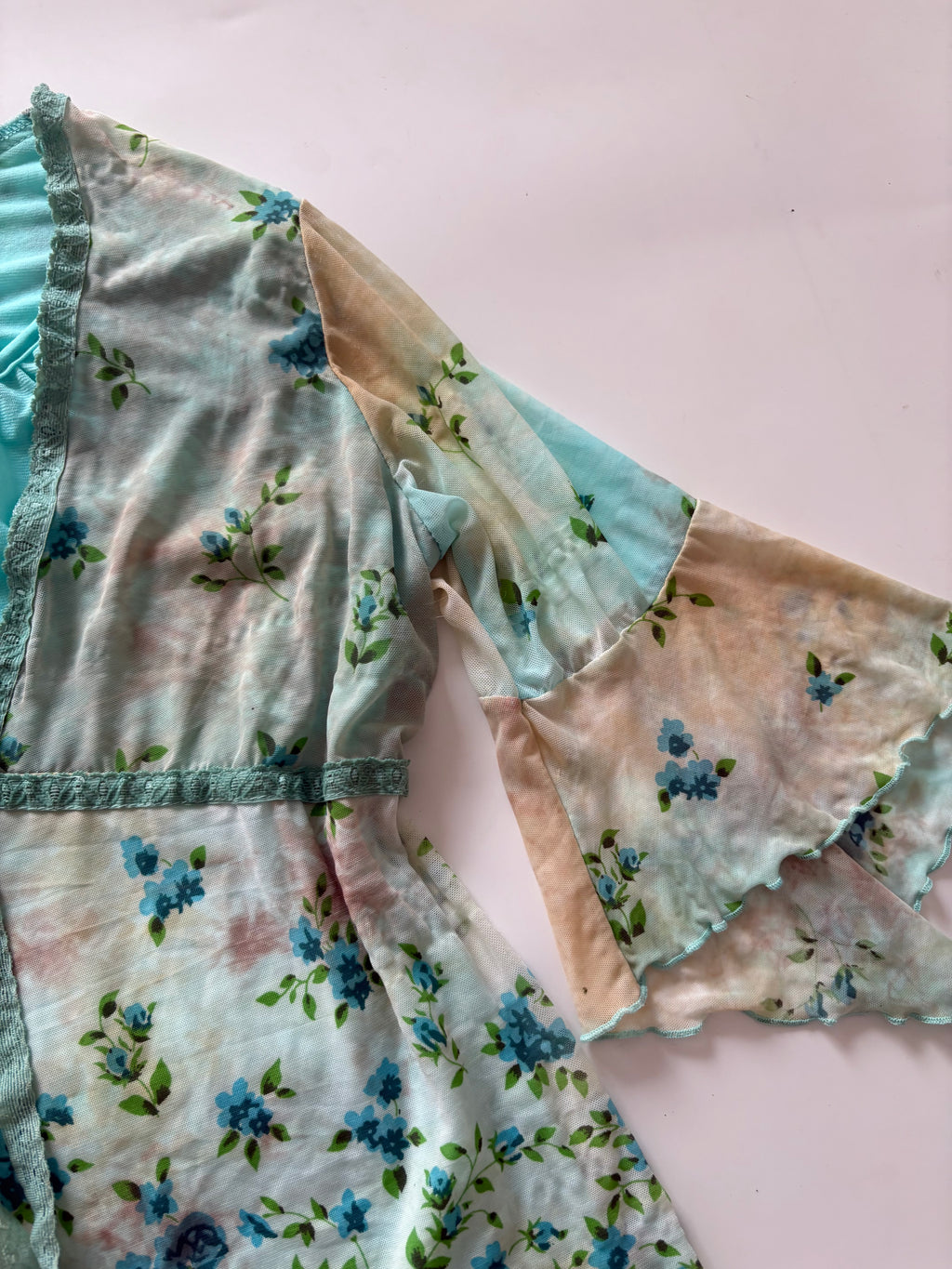 Blue rose top tie dye(42 inch)