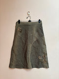 PINK AND MARY beaded floral skirt(26 inch)