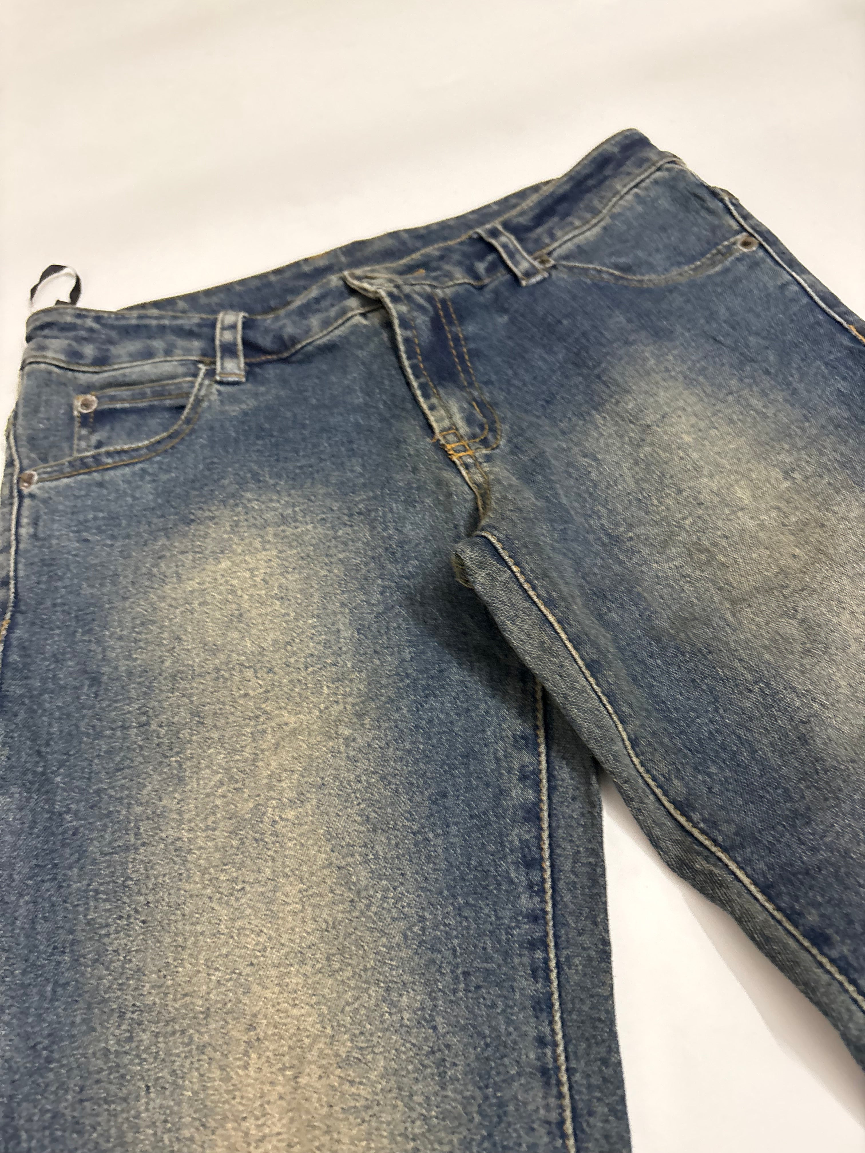 DW orbital blue beaded low rise jeans(30 inch)