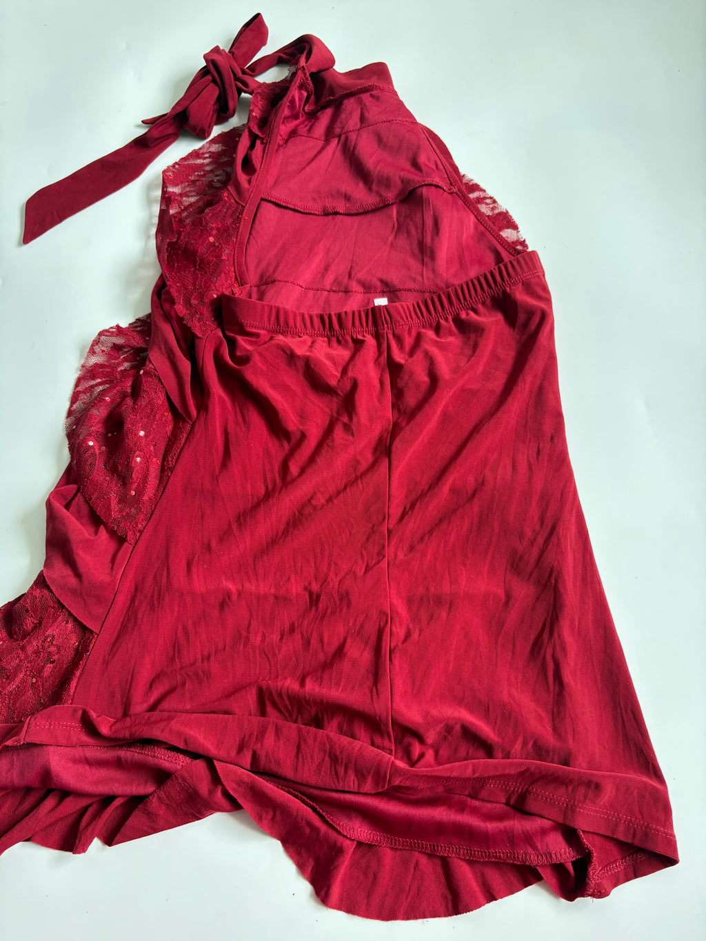 Studio Y ruffle halter red top(30-32 inch)