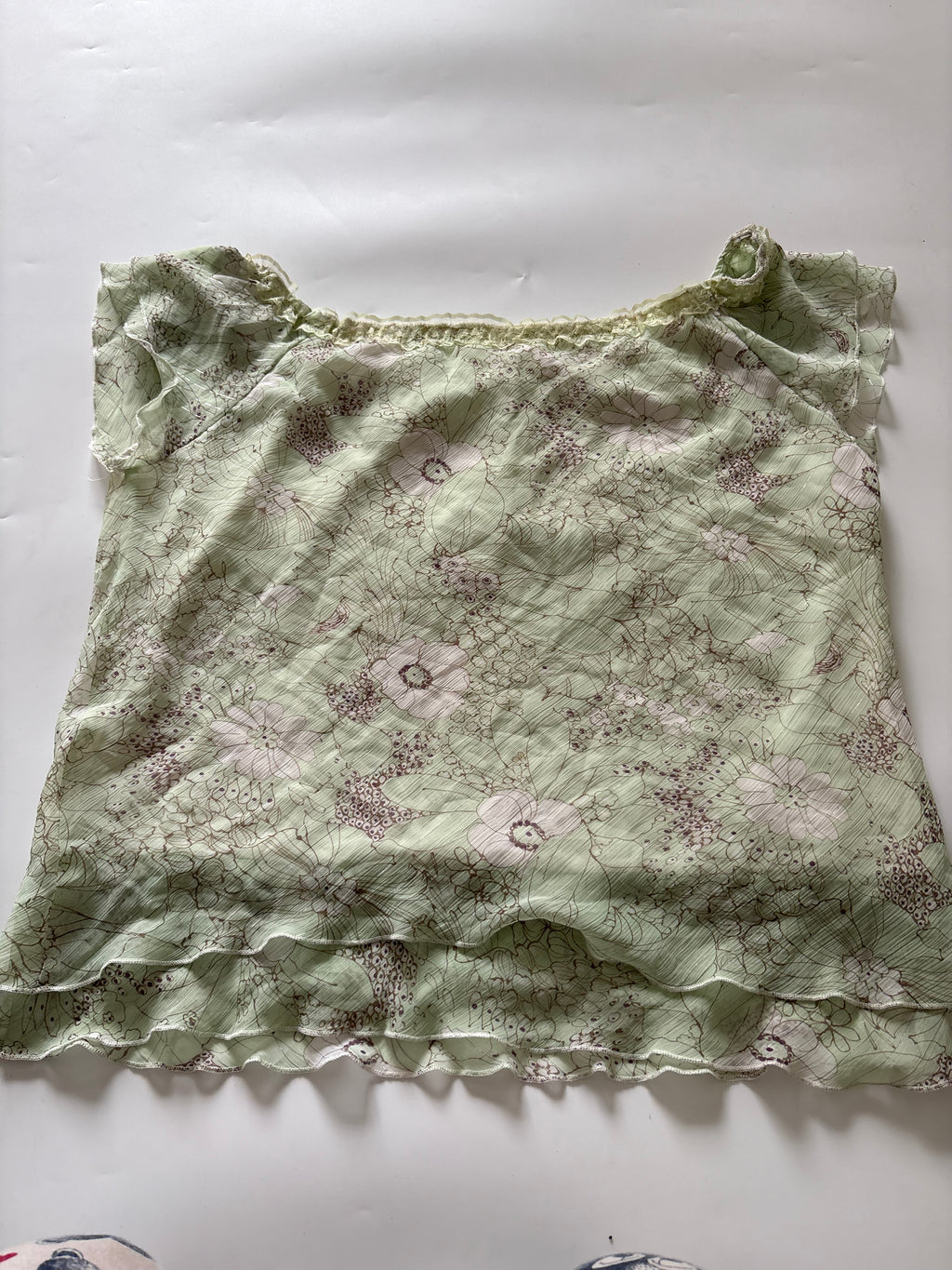 Green floral top(44-46 inch)