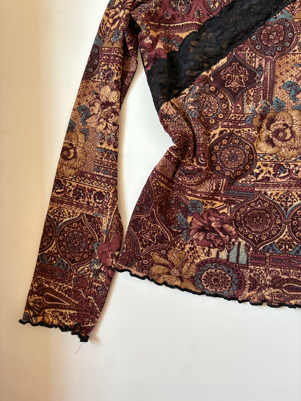 Brown& black ancient flower top(34-42inch)