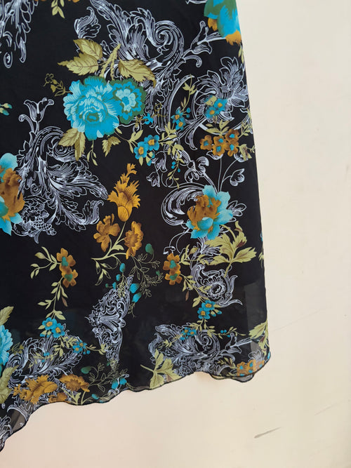Black floral skirt(30-40inch)