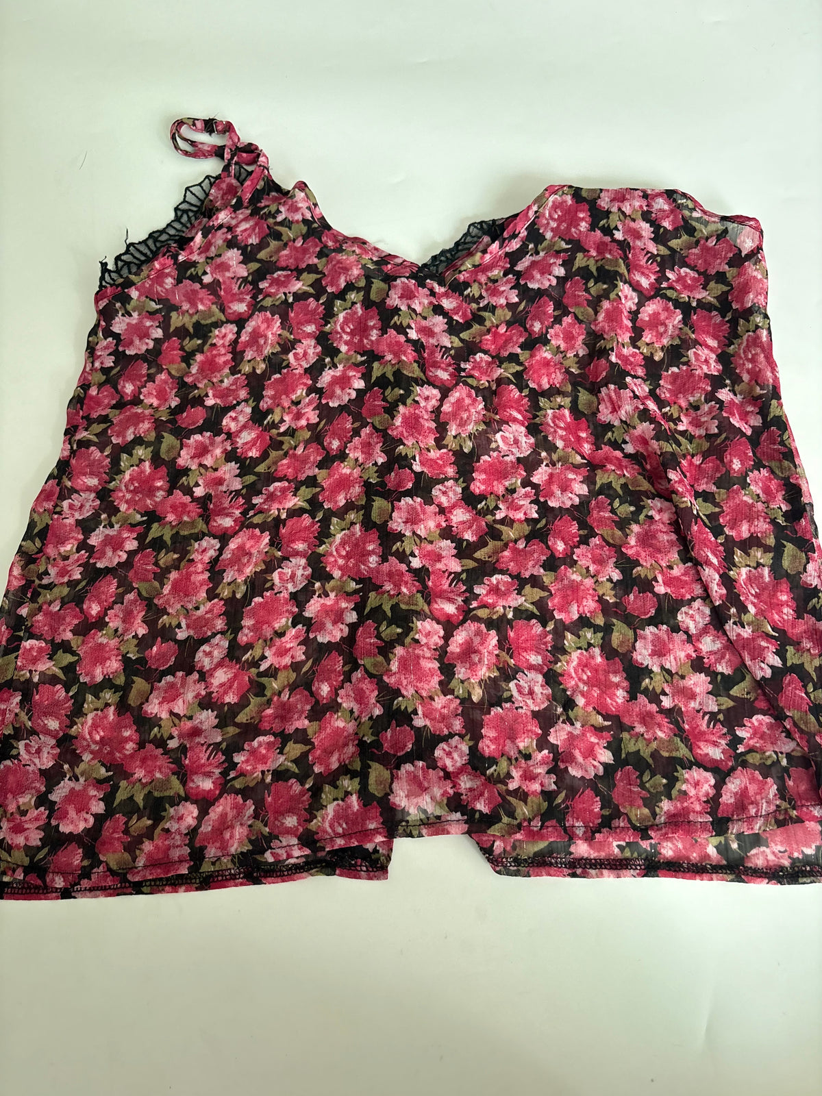 Vintage dressing floral black top(38-40 inch)