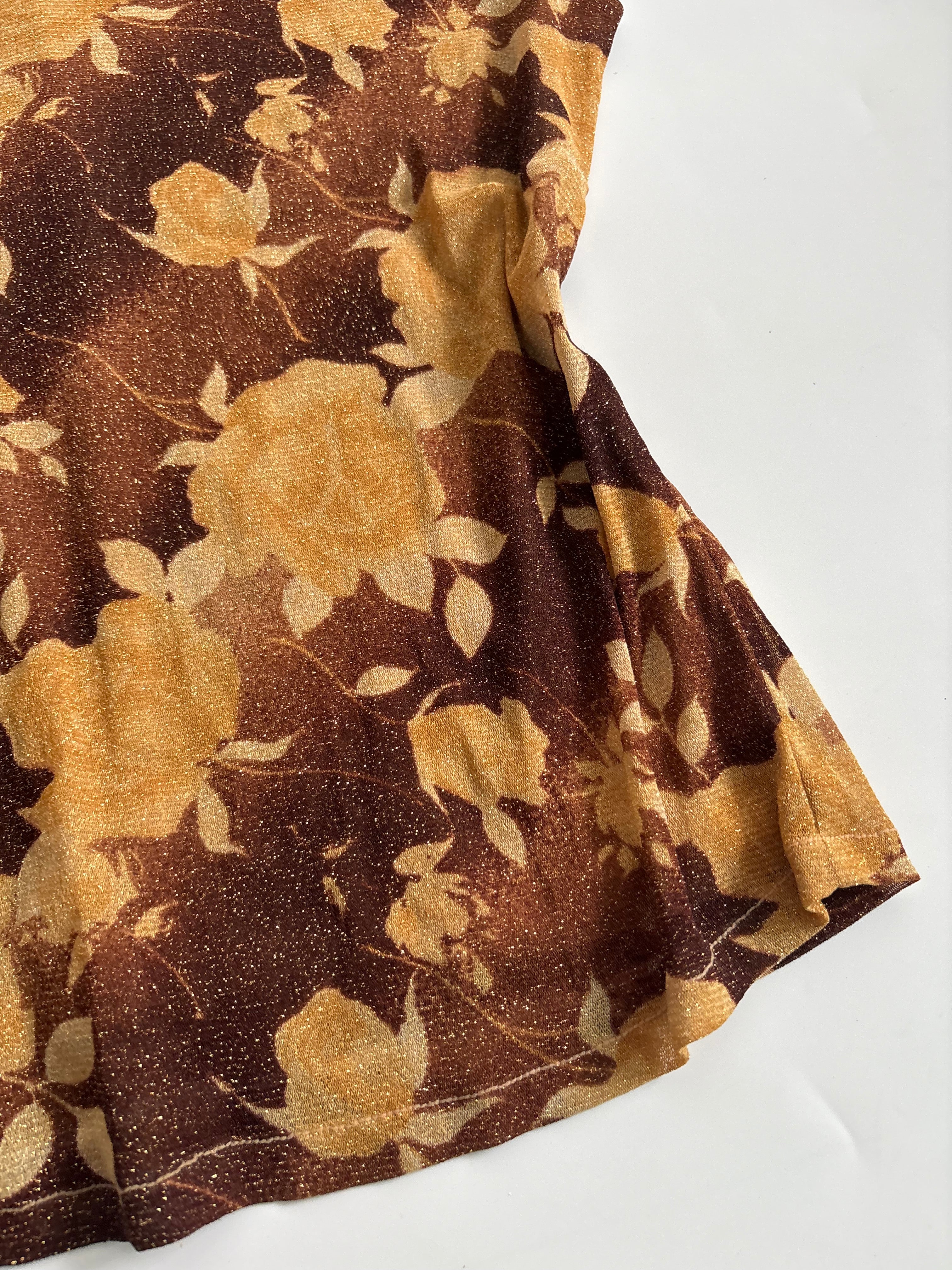 v neck printed top (36-42inch)