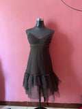 Brown ruffle dress(34 inch)