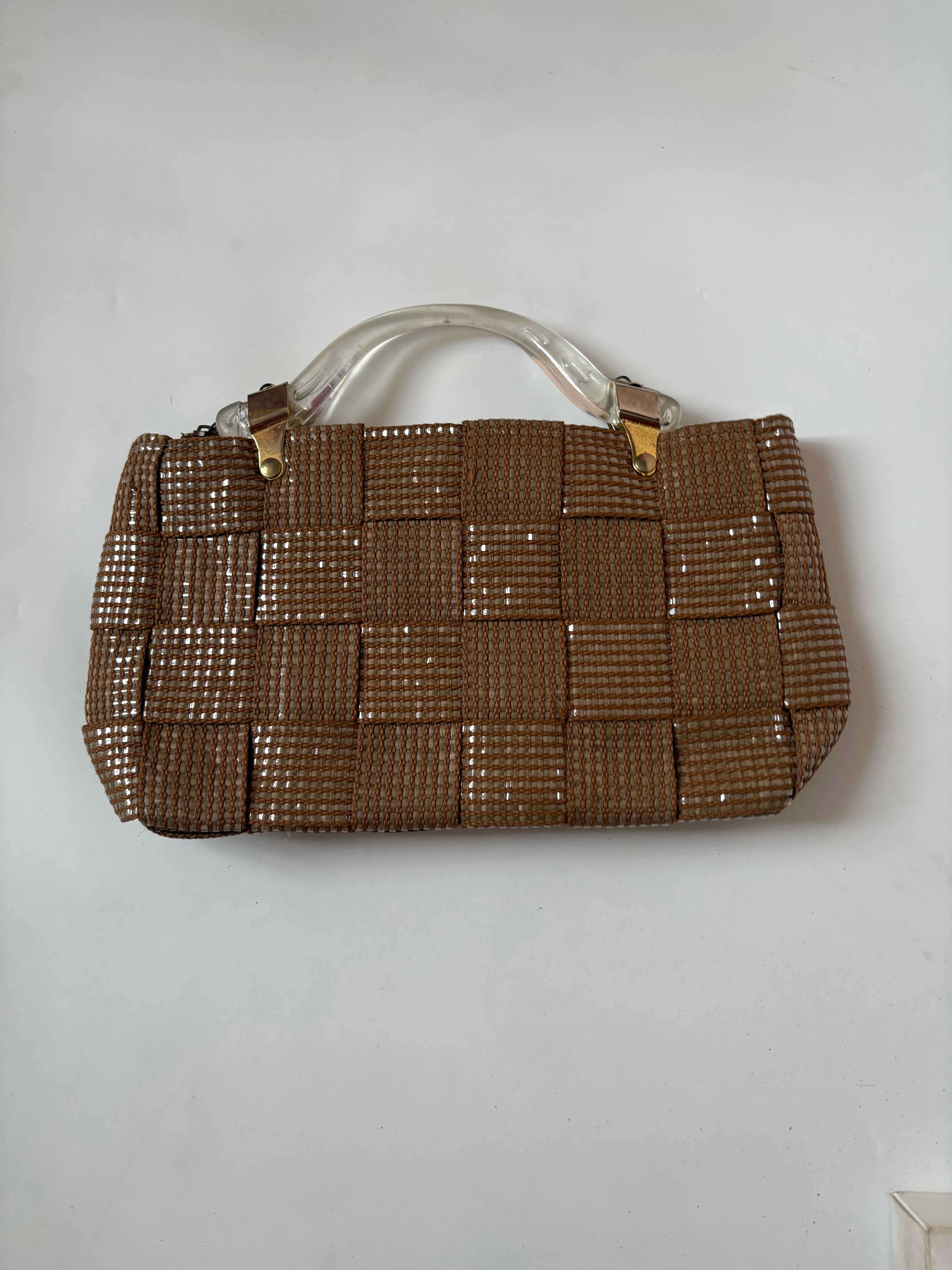 Beige hand bag