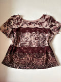 purple printed mesh top ( 40-44inch)