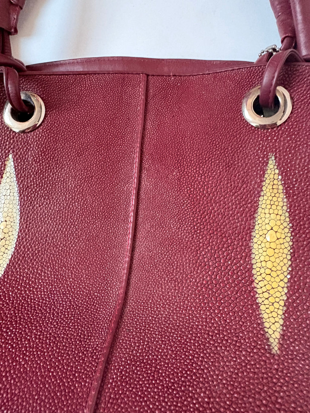 Maroon hand bag
