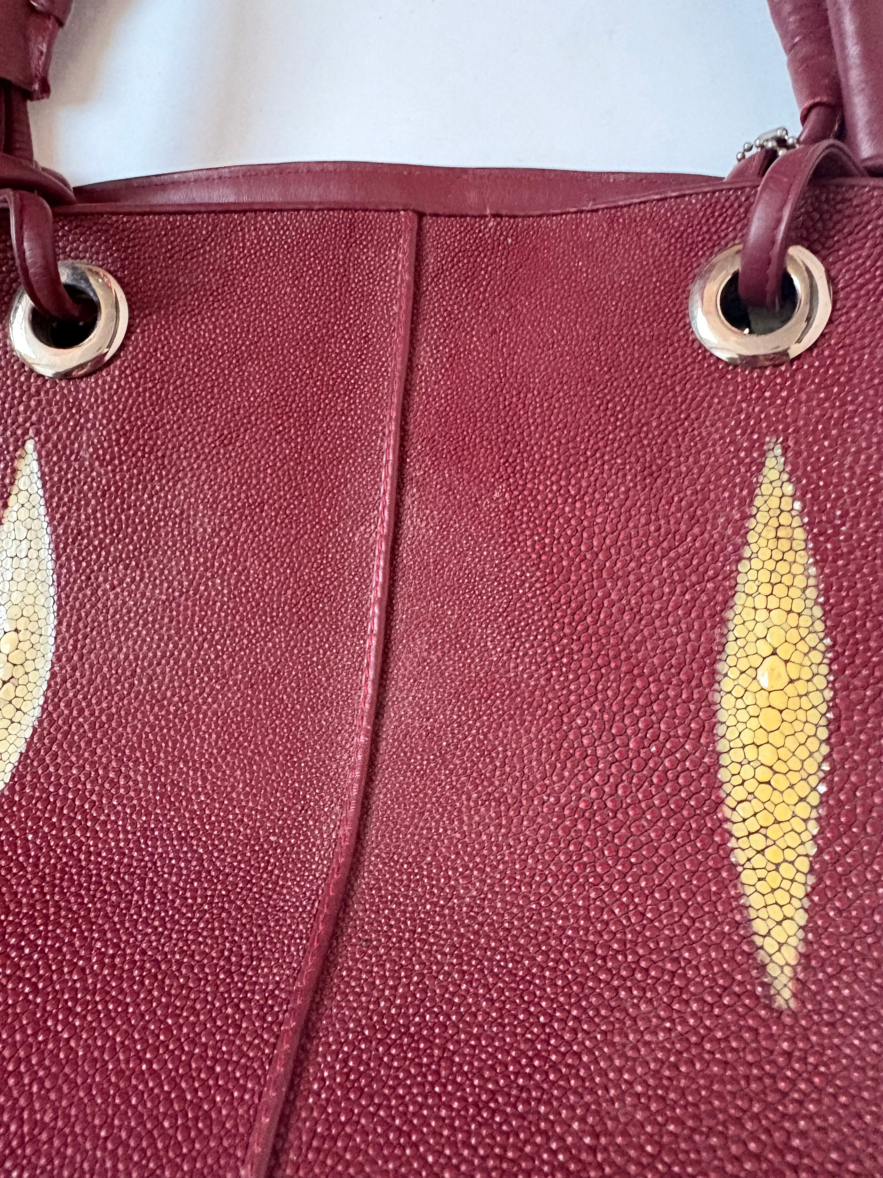 Maroon hand bag